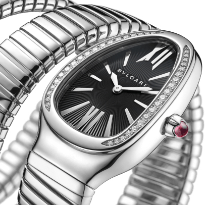 Bvlgari Serpenti Tubogas Gris/Noir Sertie