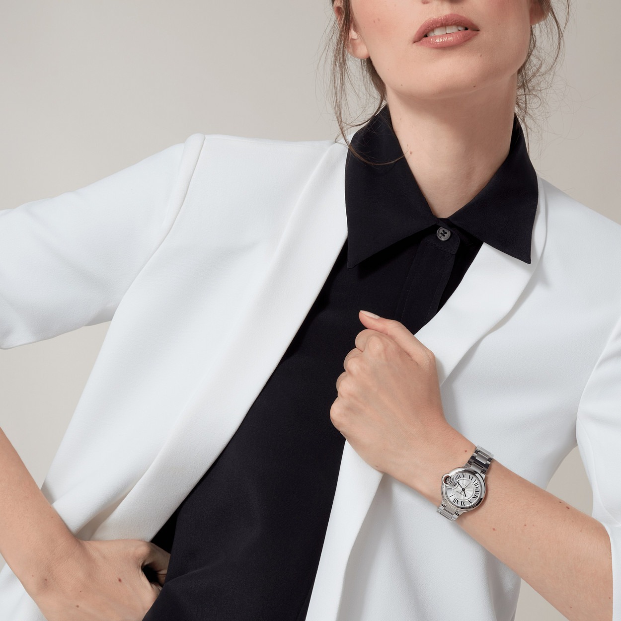 Cartier Ballon Bleu Argente 33Mm vue 4