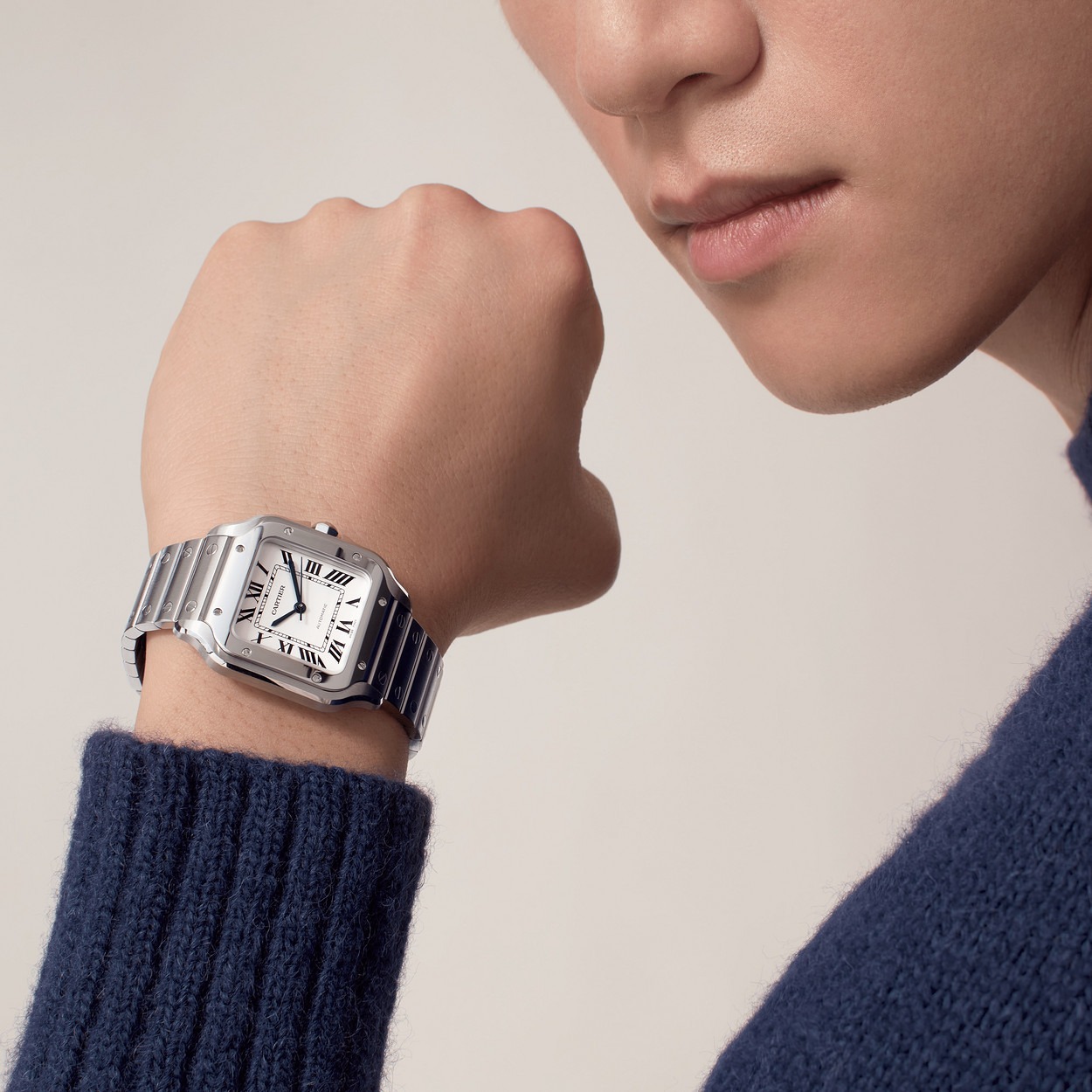 Cartier Santos Argente 36Mm vue 5