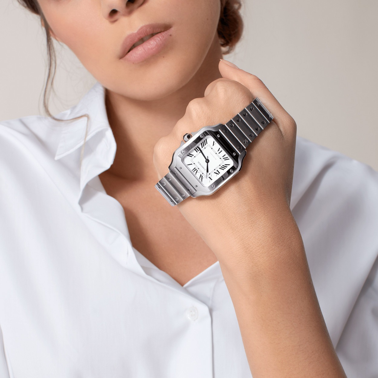 Cartier Santos Argente 36Mm vue 6