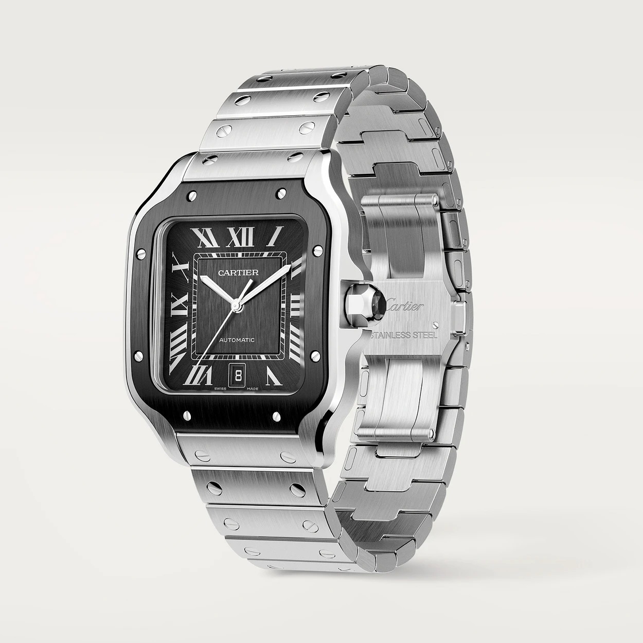Cartier Santos Gris Noir 40Mm vue 5