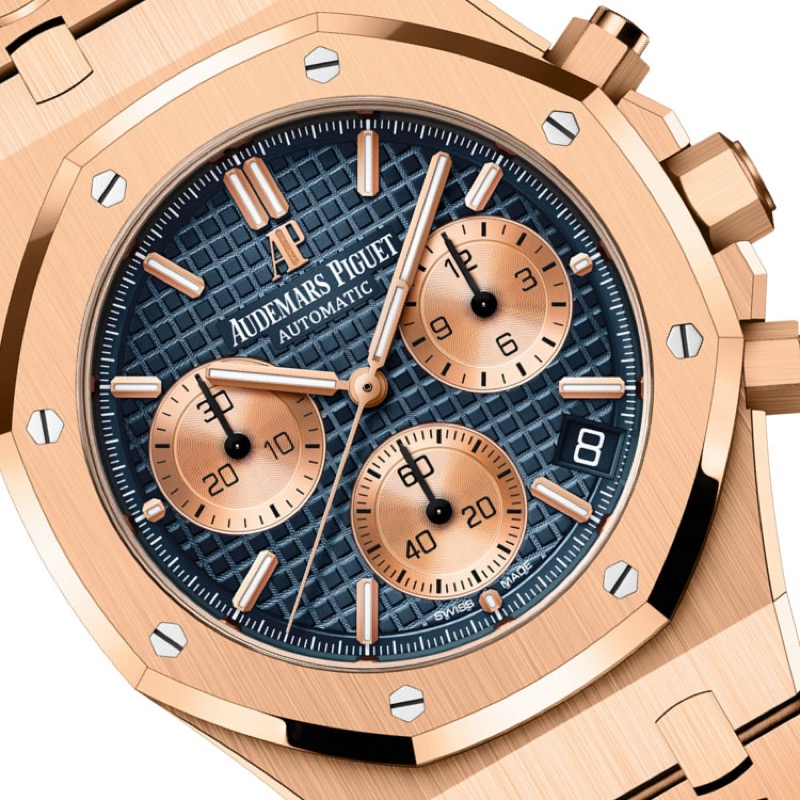 Audemars Piguet Royal Oak Chrono Rose/Bleu